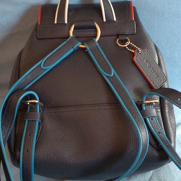 Coach colorblock pebble leather mini backpack - Picture 2 of 8